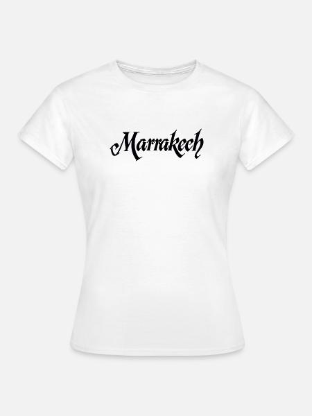 Marrakech Rote Stadtmauer Muster - Frauen T-Shirt - Weiß