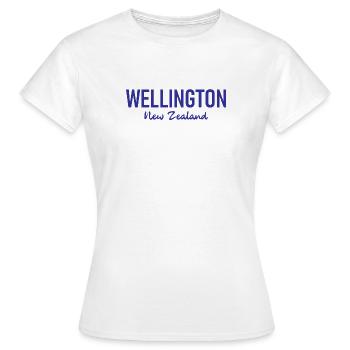 Wellington - New Zealand - Aotearoa - Neuseeland - Frauen T-Shirt - Weiß - Vorne - AI Model Female 172 dark (172cm)