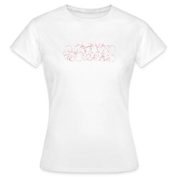 Abstrakte Scribble-Art Berlin Souvenir - Frauen T-Shirt - Weiß - Vorne - AI Model Female 172 dark (172cm)