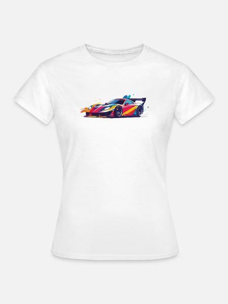 cooles drift car Rennkarosserie Kunst - Frauen T-Shirt - Weiß