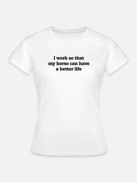 Pferd - Frauen T-Shirt - Weiß