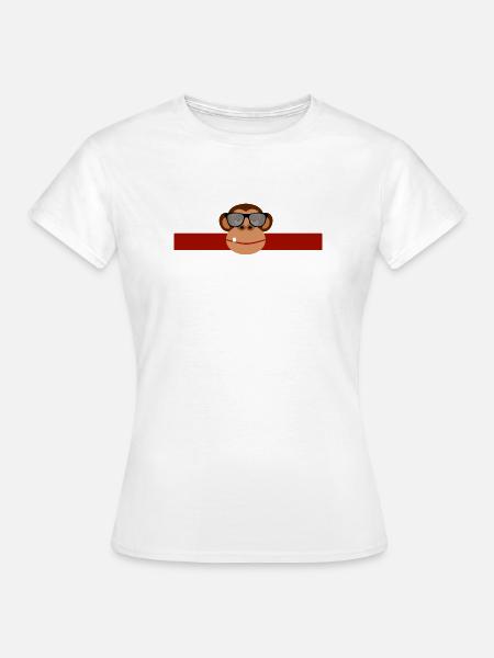 BRILL - AFFE - Frauen T-Shirt - Weiß