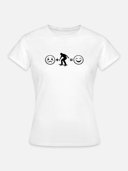 Modernes Skateboarding Artwork - Frauen T-Shirt - Weiß