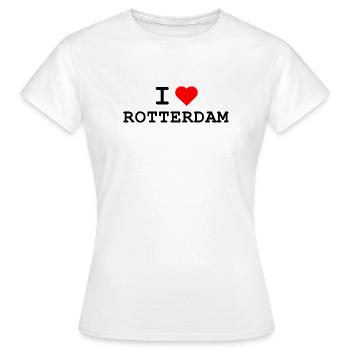J’aime Rotterdam - Ich liebe Rotterdam - T-shirt Femme - blanc - Devant - AI Model Female 172 dark (172cm)