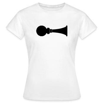 Klaxon de voiture - T-shirt Femme - blanc - Devant - AI Model Female 172 dark (172cm)