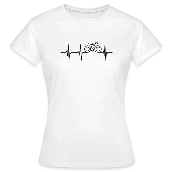Fahrrad Pulsschlag - Frauen T-Shirt - Weiß - Vorne - AI Model Female 172 dark (172cm)