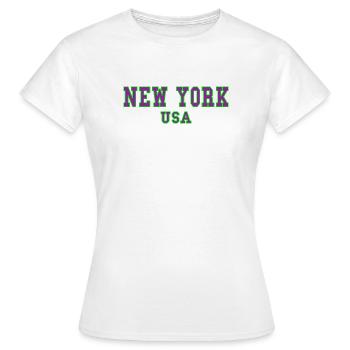 New York Gift America - Women's T-Shirt - white - Front - AI Model Female 172 dark (172cm)
