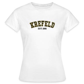 Krefeld gegründet 1996 - Frauen T-Shirt - Weiß - Vorne - AI Model Female 172 dark (172cm)