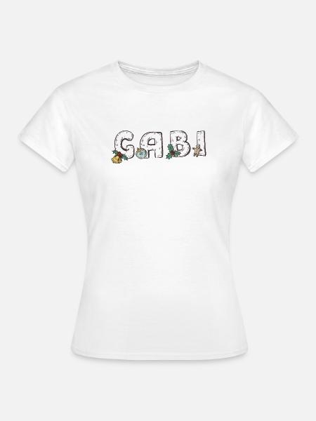 Gabi Weihnachtsbuchstaben - Frauen T-Shirt - Weiß