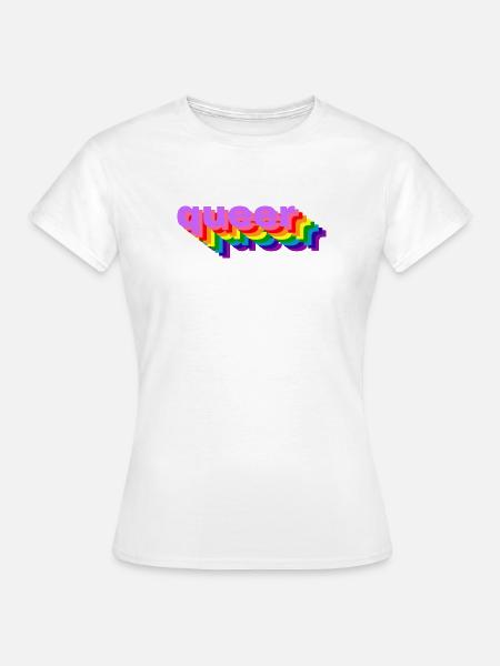 3D-queer - Frauen T-Shirt - Weiß