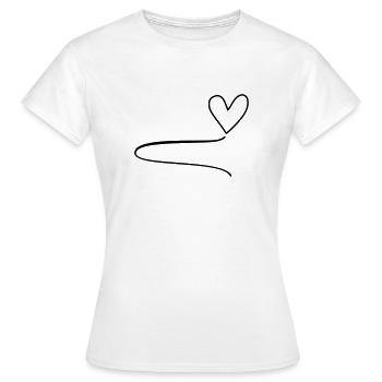 Coeur de la ligne de l’élan - T-shirt Femme - blanc - Devant - AI Model Female 172 dark (172cm)