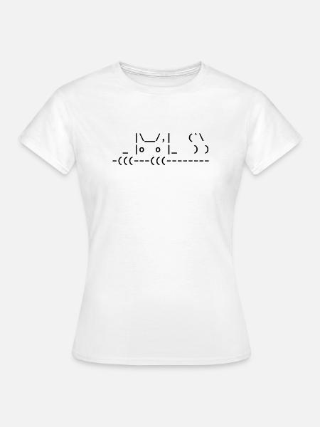 niedliche ascii Katze - cute ascii cat - Frauen T-Shirt - Weiß