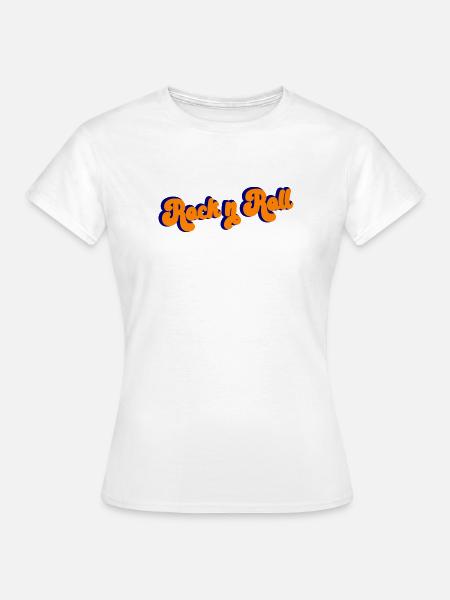 Rock and Roll Design Retro - Frauen T-Shirt - Weiß