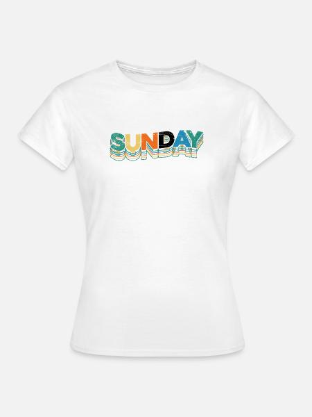 Sonntag - Frauen T-Shirt - Weiß