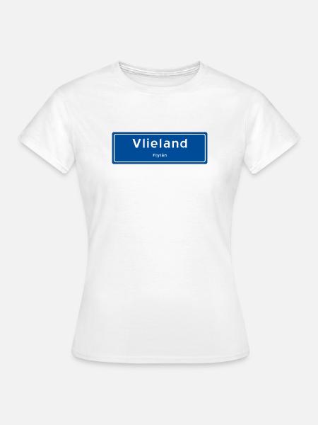 Ortsschild Vlieland - Frauen T-Shirt - Weiß
