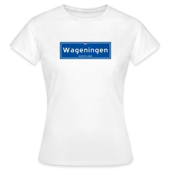 Ortsschild von Wageningen - Frauen T-Shirt - Weiß - Vorne - AI Model Female 172 dark (172cm)