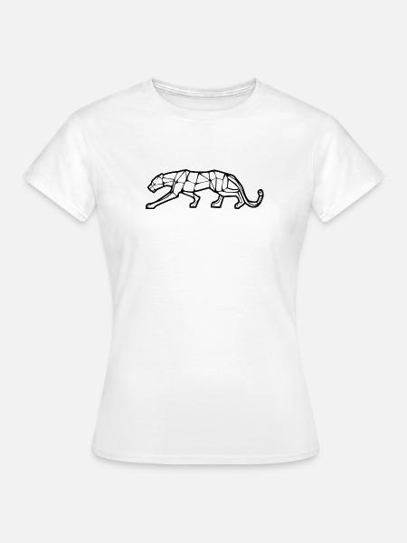 Geometrisches Design des Panthers - Frauen T-Shirt - Weiß