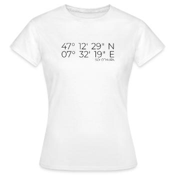 Coordonnées Soleure - T-shirt Femme - blanc - Devant - AI Model Female 172 dark (172cm)