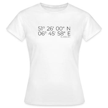 Coordonnées Duisbourg - T-shirt Femme - blanc - Devant - AI Model Female 172 dark (172cm)