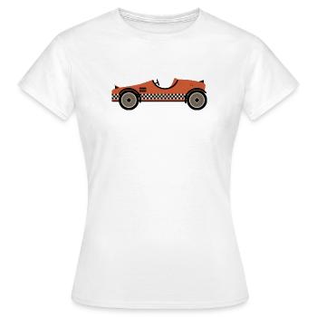 Voiture de course texturée rouge - T-shirt Femme - blanc - Devant - AI Model Female 172 dark (172cm)