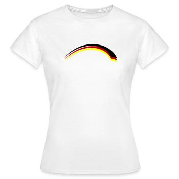 Deutschland Fahne - Frauen T-Shirt - Weiß - Vorne - AI Model Female 172 dark (172cm)