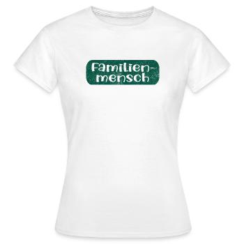 Familienmensch mit Herz - Frauen T-Shirt - Weiß - Vorne - AI Model Female 172 dark (172cm)
