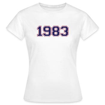1983 Das beste Jahr - Frauen T-Shirt - Weiß - Vorne - AI Model Female 172 dark (172cm)