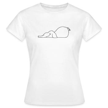 Elephant chilling in the water - Women's T-Shirt - white - Front - AI Model Female 172 dark (172cm)