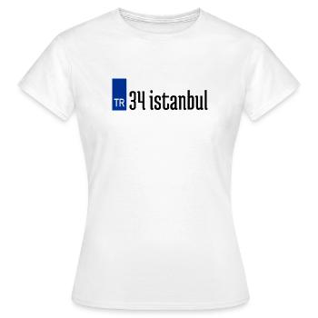 34 İstanbul Plaka Streetwear - Frauen T-Shirt - Weiß - Vorne - AI Model Female 172 dark (172cm)