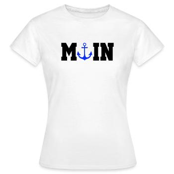 Blauer Anker Nautik Moin - Frauen T-Shirt - Weiß - Vorne - AI Model Female 172 dark (172cm)