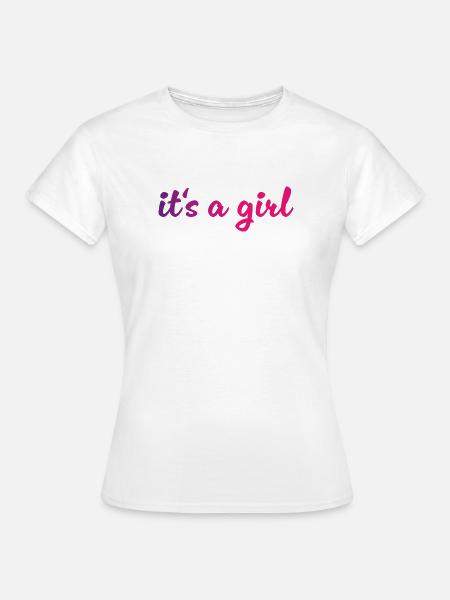 Its a Girl Gradient Script - Frauen T-Shirt - Weiß