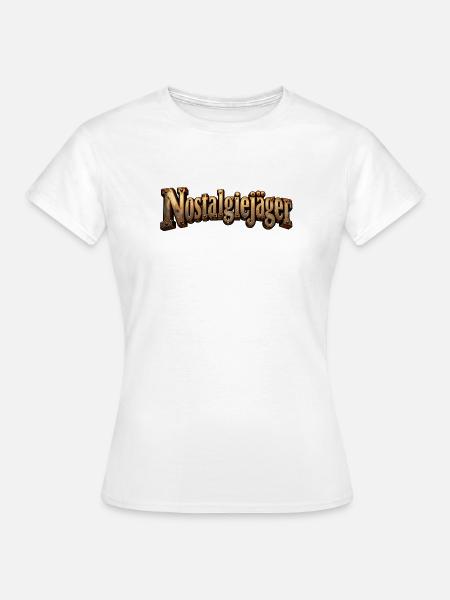 Nostalgiejäger Retro Metallschrift - Frauen T-Shirt - Weiß