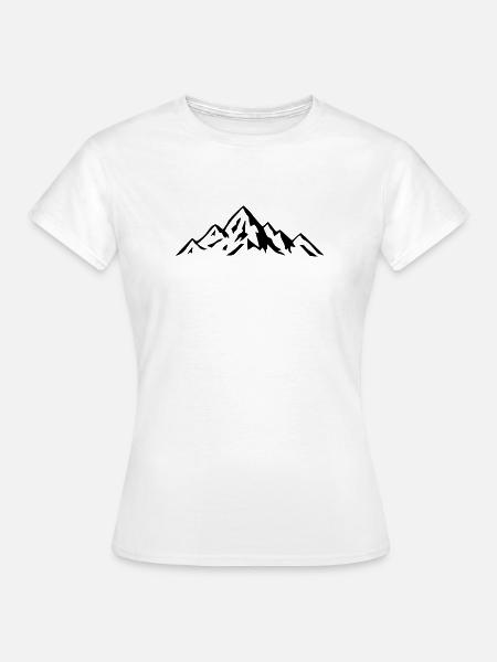 Bergsilhouette - Frauen T-Shirt - Weiß