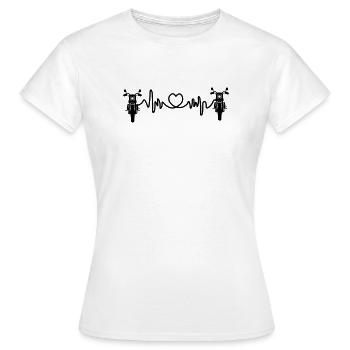 Motor front view cardio heart rate 2 - Women's T-Shirt - white - Front - AI Model Female 172 dark (172cm)