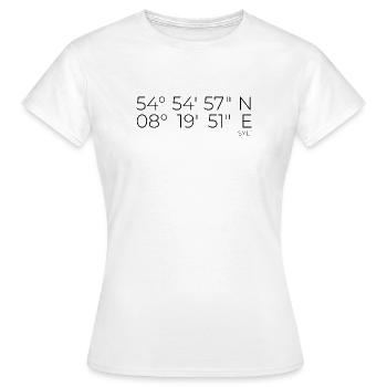 coordonnées Sylt - T-shirt Femme - blanc - Devant - AI Model Female 172 dark (172cm)