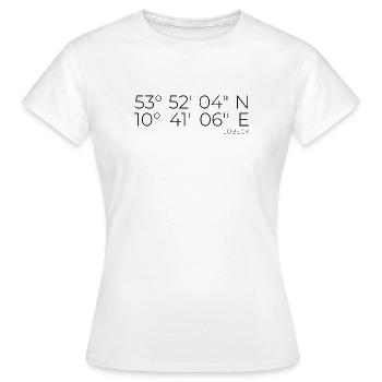 coordonnées Lübeck - T-shirt Femme - blanc - Devant - AI Model Female 172 dark (172cm)