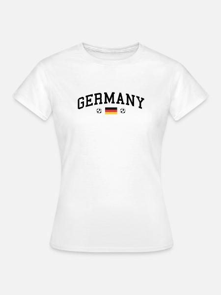 Germany mit Flagge - Frauen T-Shirt - Weiß