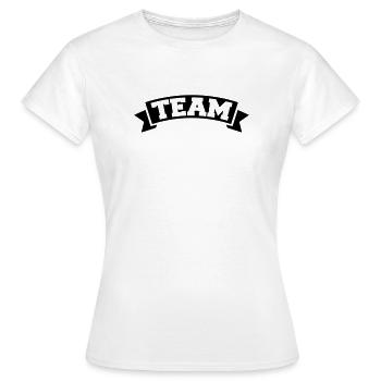team - Frauen T-Shirt - Weiß - Vorne - AI Model Female 172 dark (172cm)