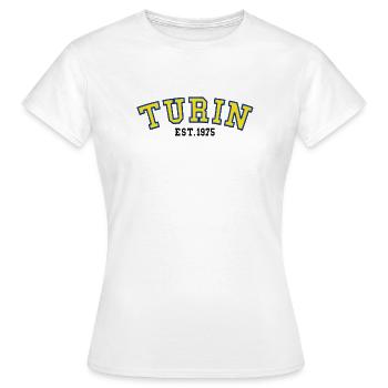 Turin Est.1975 - Frauen T-Shirt - Weiß - Vorne - AI Model Female 172 dark (172cm)