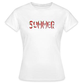 Summer chilli - Women's T-Shirt - white - Front - AI Model Female 172 dark (172cm)
