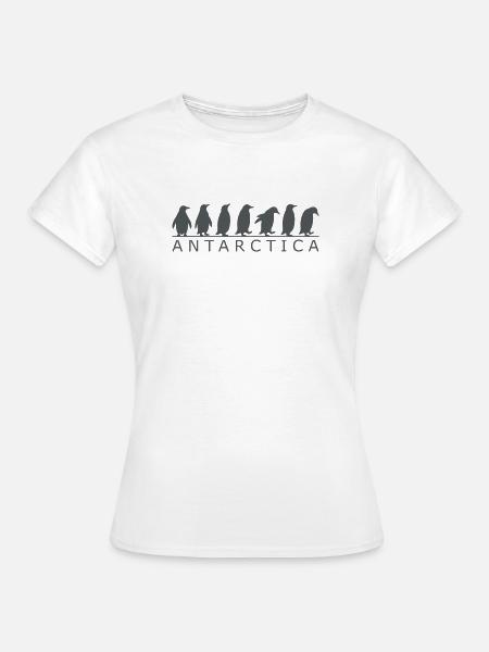 Familienurlaub in der Antarktis: Pinguine in der A - Frauen T-Shirt - Weiß