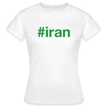 Iran Hashtag - T-shirt Femme - blanc - Devant - AI Model Female 172 dark (172cm)