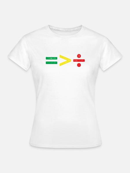Juneteenth-Gleichheit ist größer als Spaltung - Frauen T-Shirt - Weiß