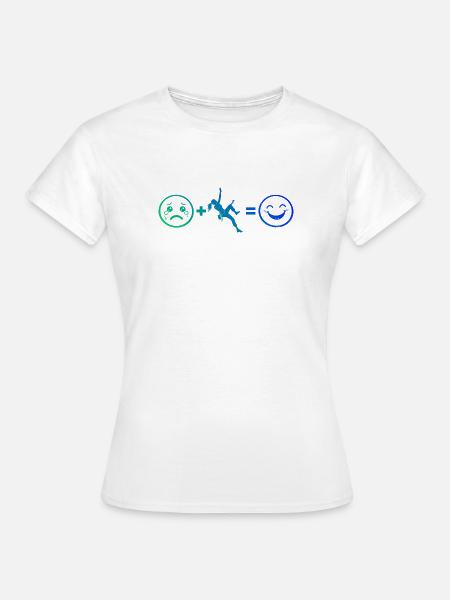 Geschenkidee für eine Bouldererin mit Felsklettern - Frauen T-Shirt - Weiß