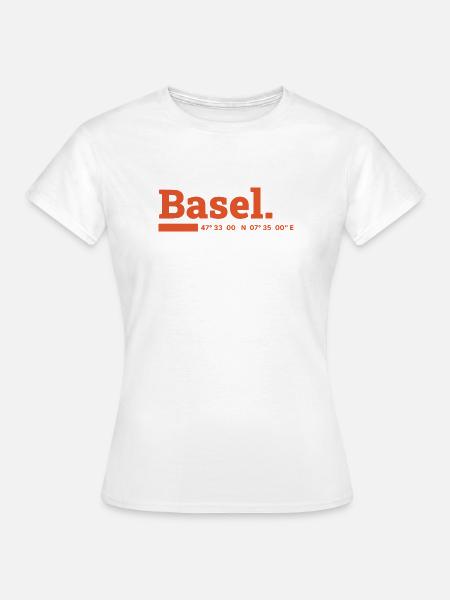 Basel Koordinaten - Frauen T-Shirt - Weiß