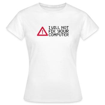 computer - Women's T-Shirt - white - Front - AI Model Female 172 dark (172cm)