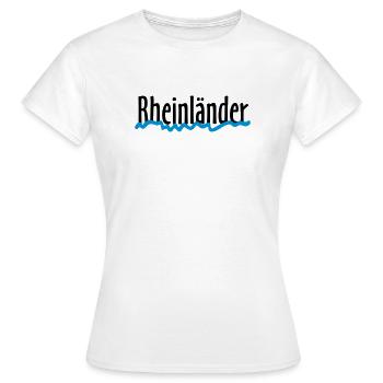 Rheinländer - Die Leute vom Rhein - Frauen T-Shirt - Weiß - Vorne - AI Model Female 172 dark (172cm)