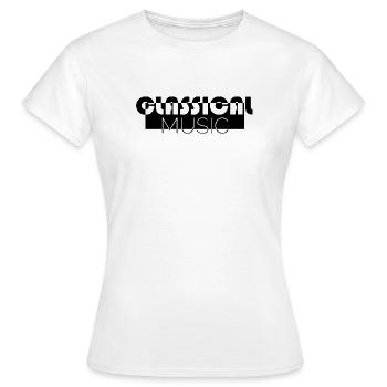 musique classique icône icône musique classique Logo - T-shirt Femme - blanc - Devant - AI Model Female 172 dark (172cm)
