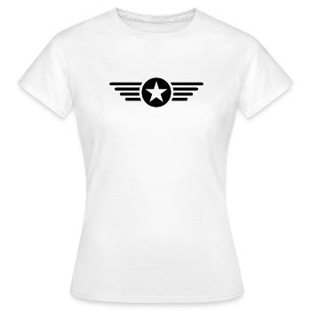 Ich bin ein Stern mit Flügel  - Frauen T-Shirt - Weiß - Vorne - AI Model Female 172 dark (172cm)