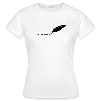 writing pen - Women's T-Shirt - white - Front - AI Model Female 172 dark (172cm)
